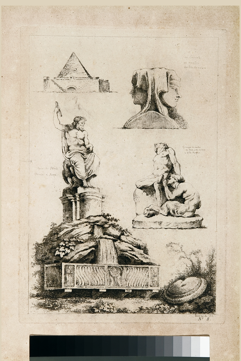 elementi decorativi (stampa, serie) di Le Prince Jean Baptiste, De Saint-Non Richard Jean Claude (seconda metà sec. XVIII)