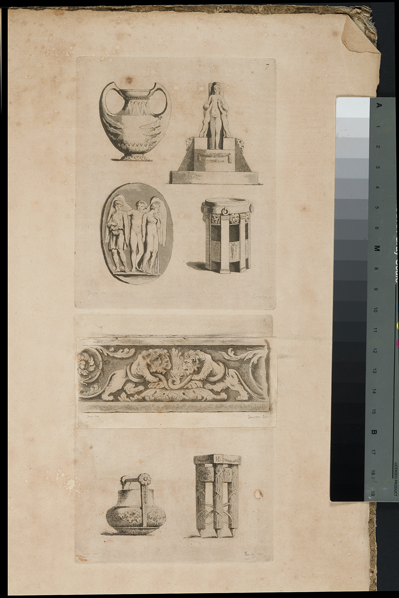 elementi decorativi (stampa, serie) di Fragonard Jean Honoré, De Saint-Non Richard Jean Claude (seconda metà sec. XVIII)