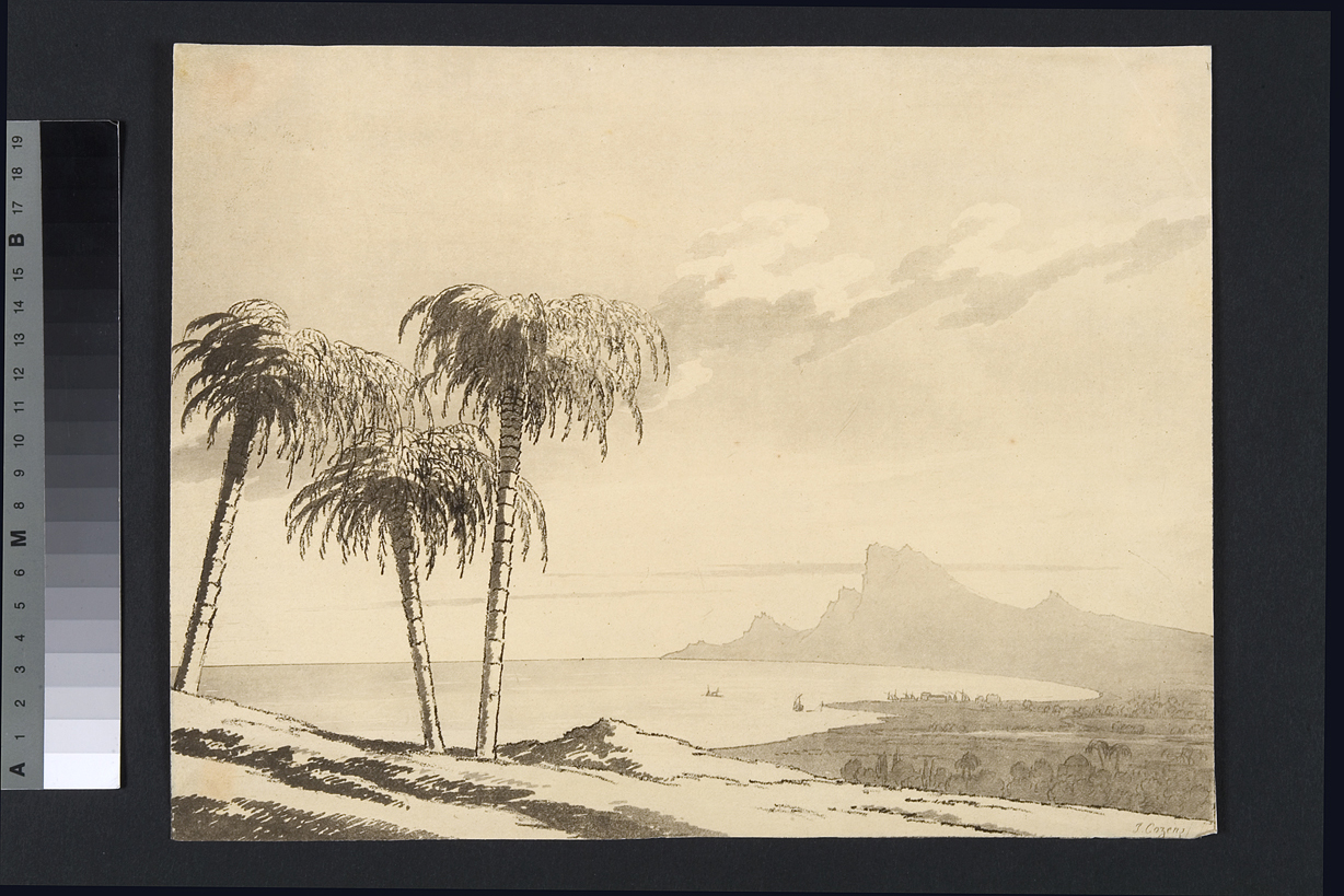 paesaggio con alberi (stampa) di Cozens John Robert (seconda metà sec. XVIII)