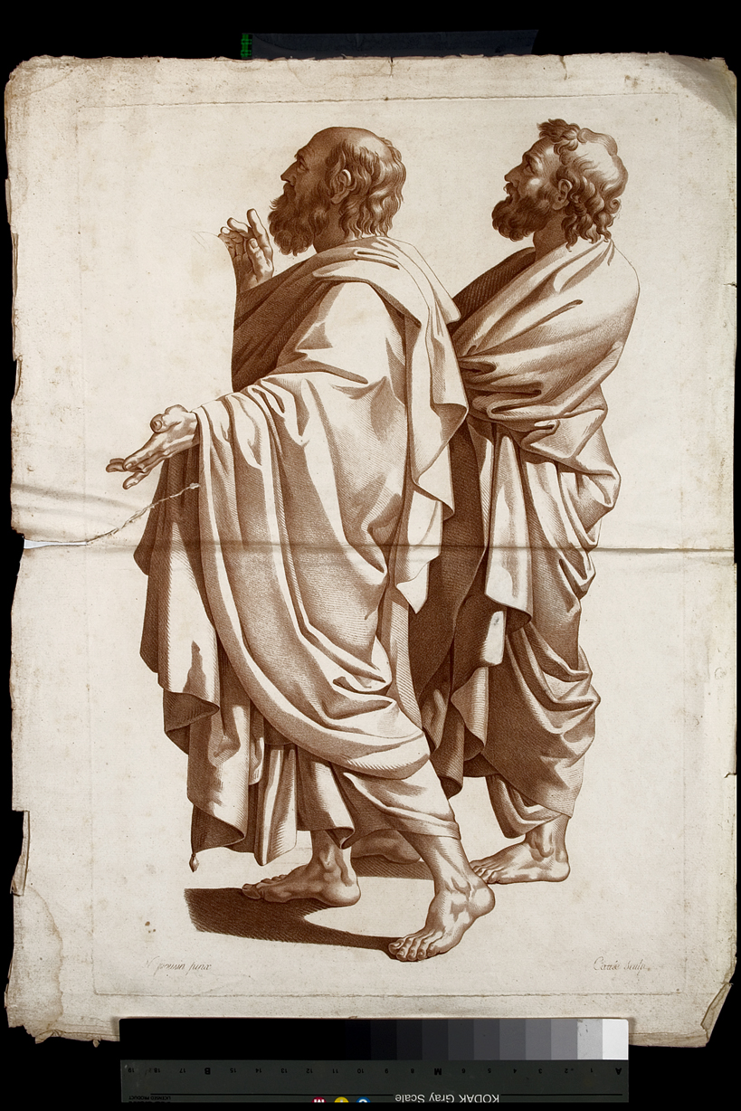 figure maschili (stampa) di Carré Jules Ferdinand, Poussin Nicolas (seconda metà sec. XIX)