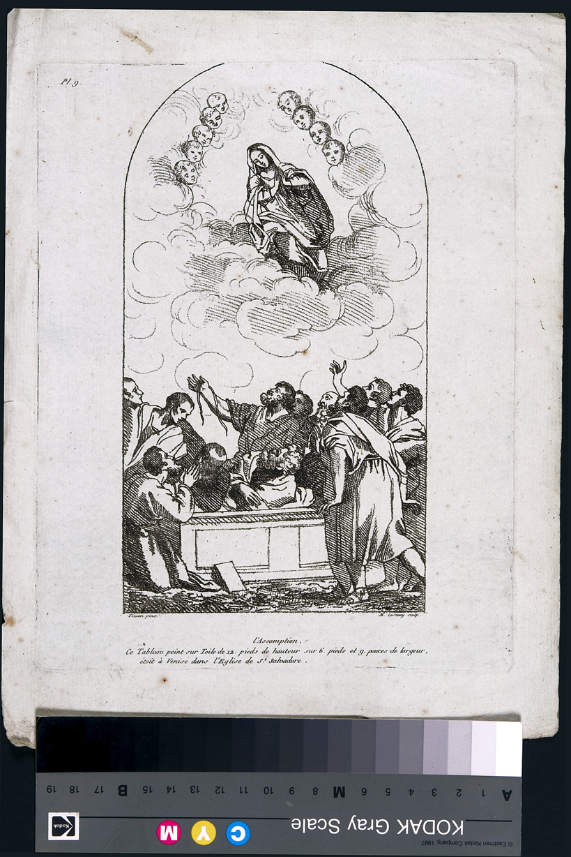 Assunzione della Madonna (stampa, serie) di Cosway Hadfield Maria, Vecellio Tiziano (sec. XIX)