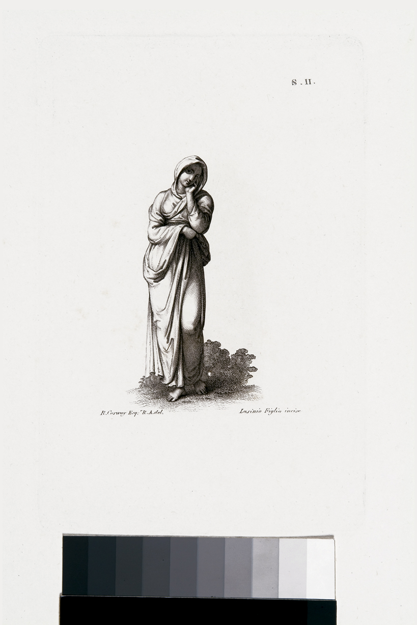 figura femminile panneggiata (stampa) di Lasinio Giovanni Paolo, Cosway Richard (sec. XIX)