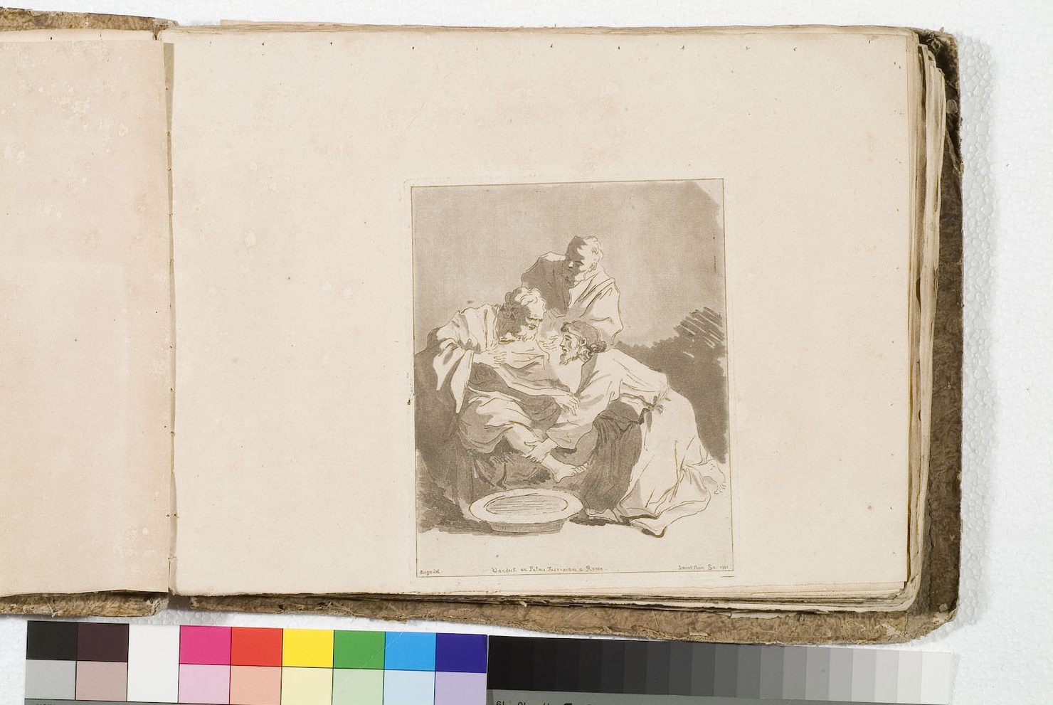 Cristo lava i piedi degli apostoli (stampa) di Fragonard Jean Honoré, De Saint-Non Richard Jean Claude, Ferri Ciro (sec. XVIII)