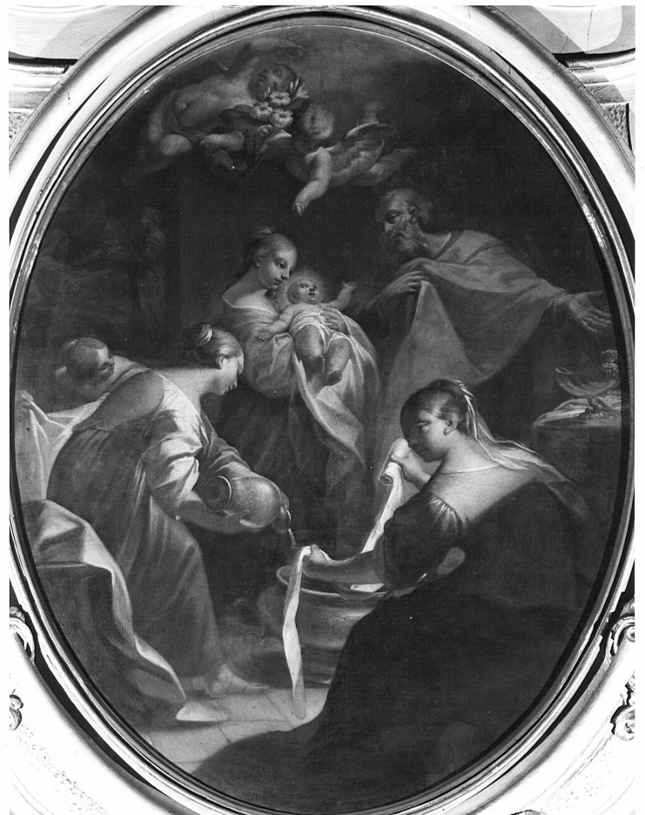 nascita di Maria Vergine (dipinto, opera isolata) di Fusi Francesco (metà sec. XVIII)