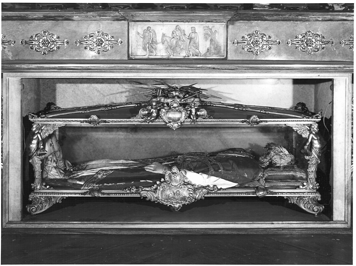 reliquiario a teca - a cassa, opera isolata - bottega lombarda (sec. XX)