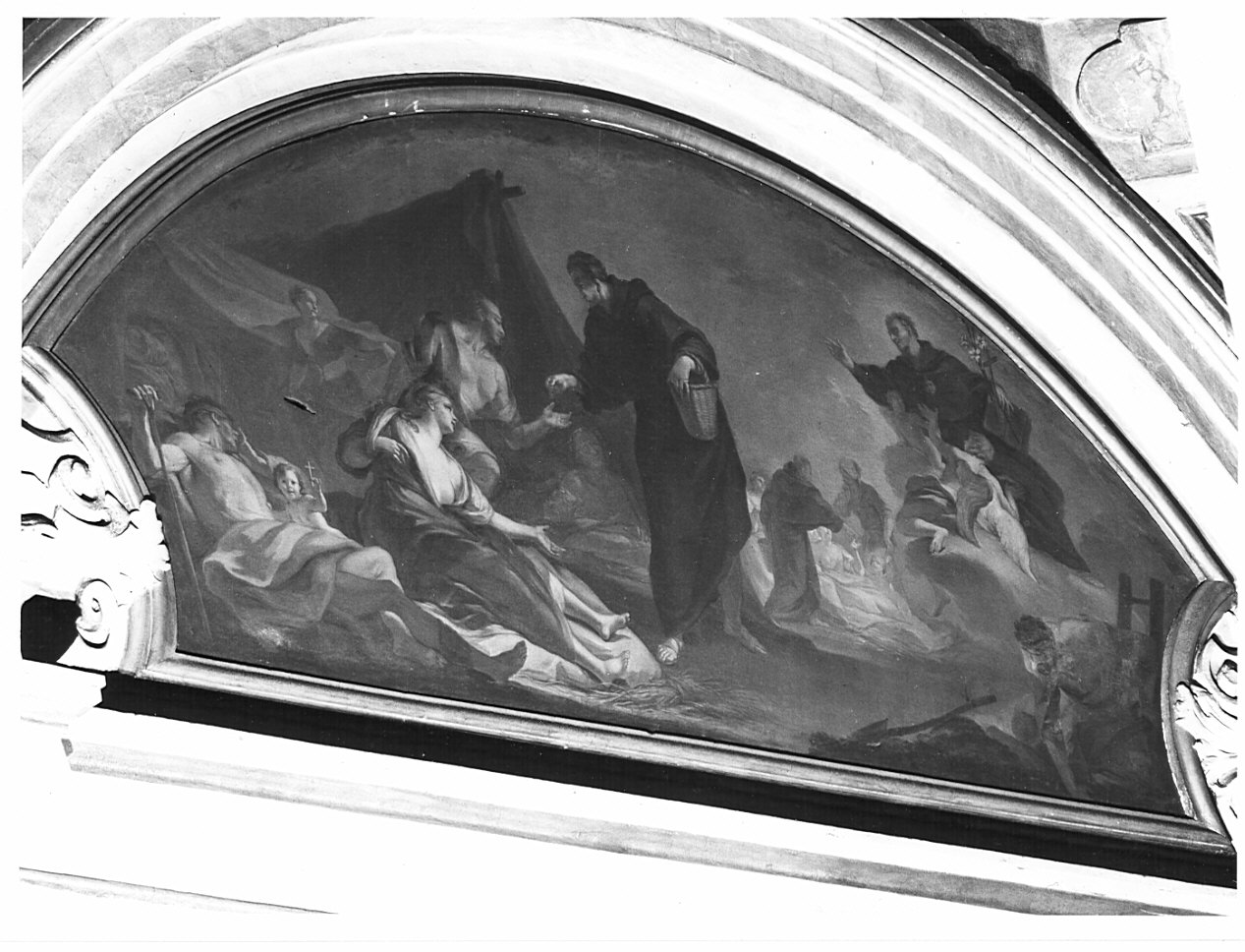 Scene della vita di San Nicola da Tolentino (dipinto, opera isolata) - ambito lombardo (inizio sec. XVIII)