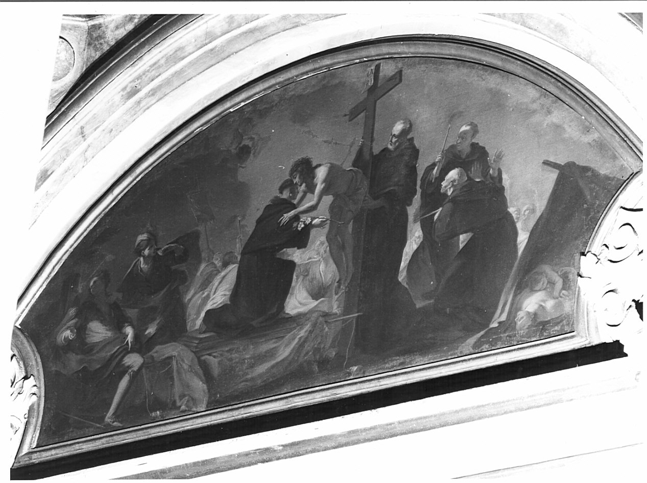 Scene della vita di San Nicola da Tolentino (dipinto, opera isolata) - ambito lombardo (inizio sec. XVIII)