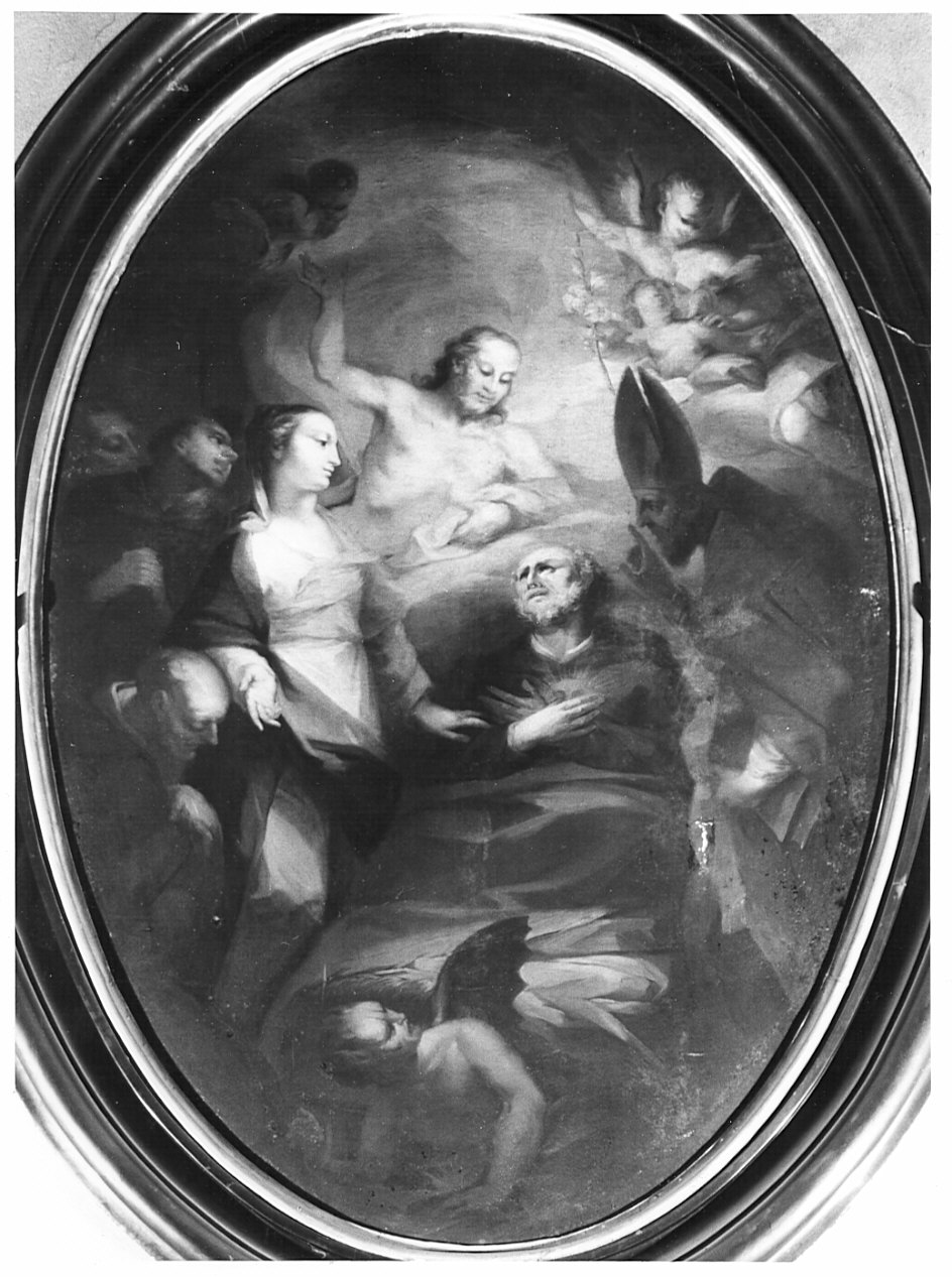 Scene della vita di San Nicola da Tolentino (dipinto, opera isolata) di Ens Giovanni (inizio sec. XVIII)