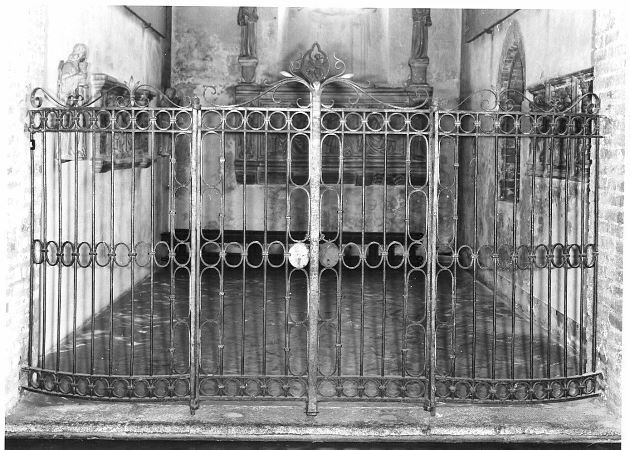 cancellata di cappella, opera isolata - bottega lombarda (sec. XIX)
