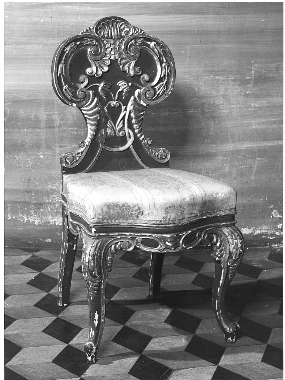 sedia, opera isolata - bottega lombarda (prima metà sec. XVIII)