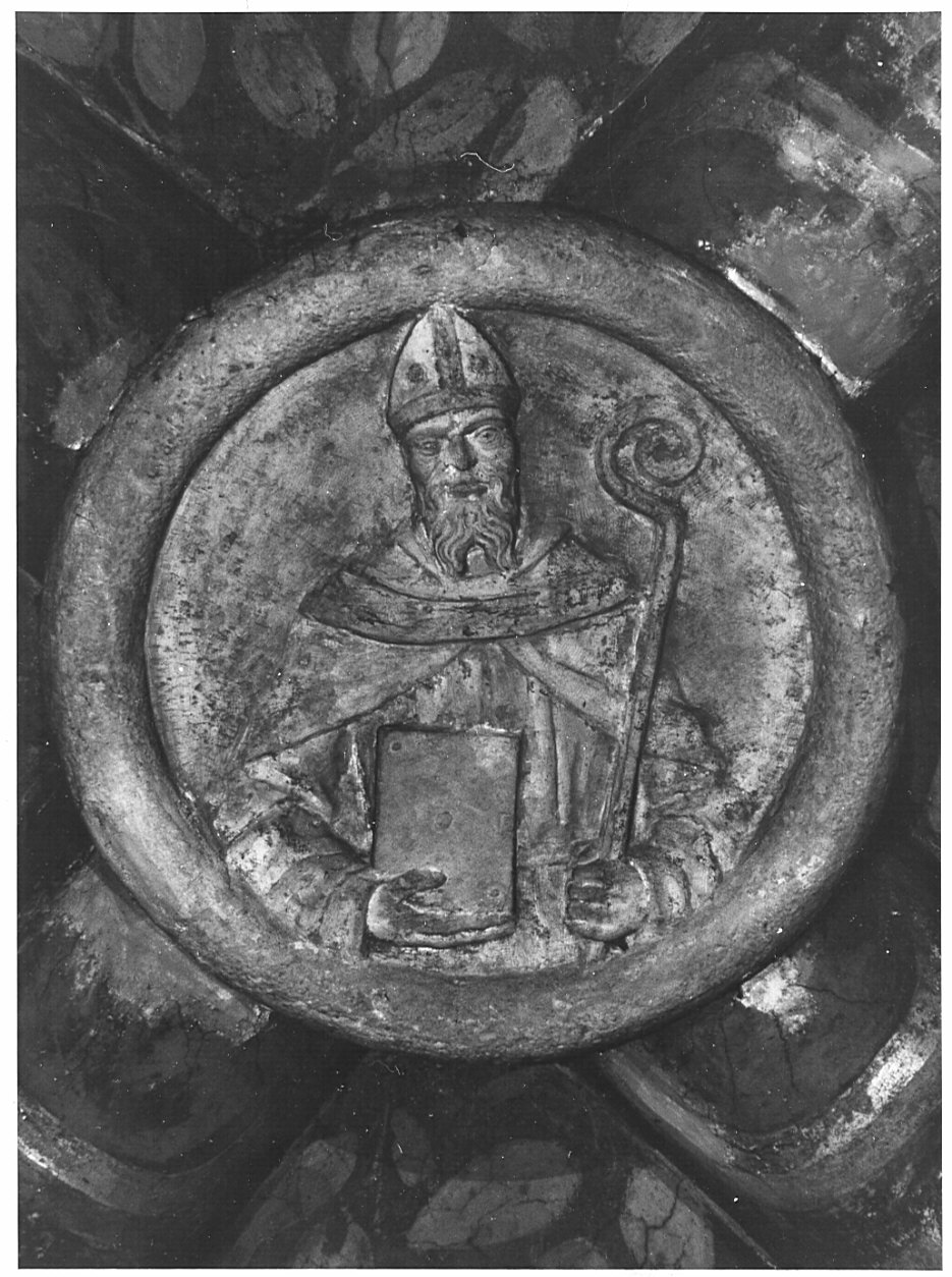 Sant'Agostino (chiave di volta, opera isolata) - bottega lombarda (fine/inizio secc. XIII/ XIV)