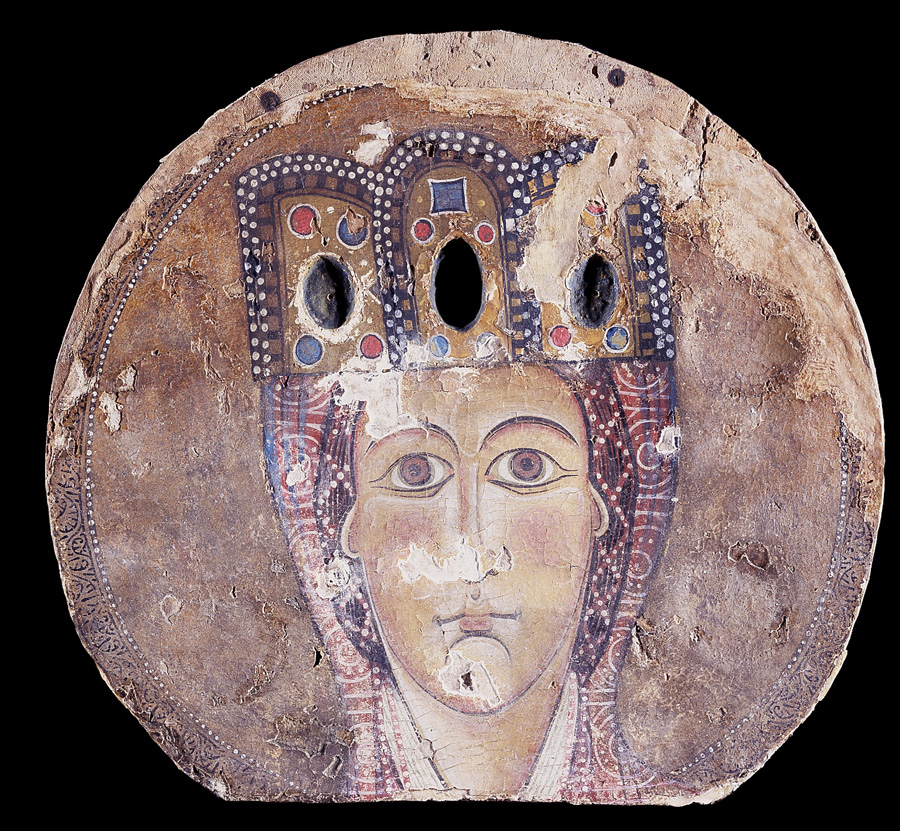 testa della Madonna (dipinto, frammento) di Sozio Alberto (attribuito) (fine sec. XII)