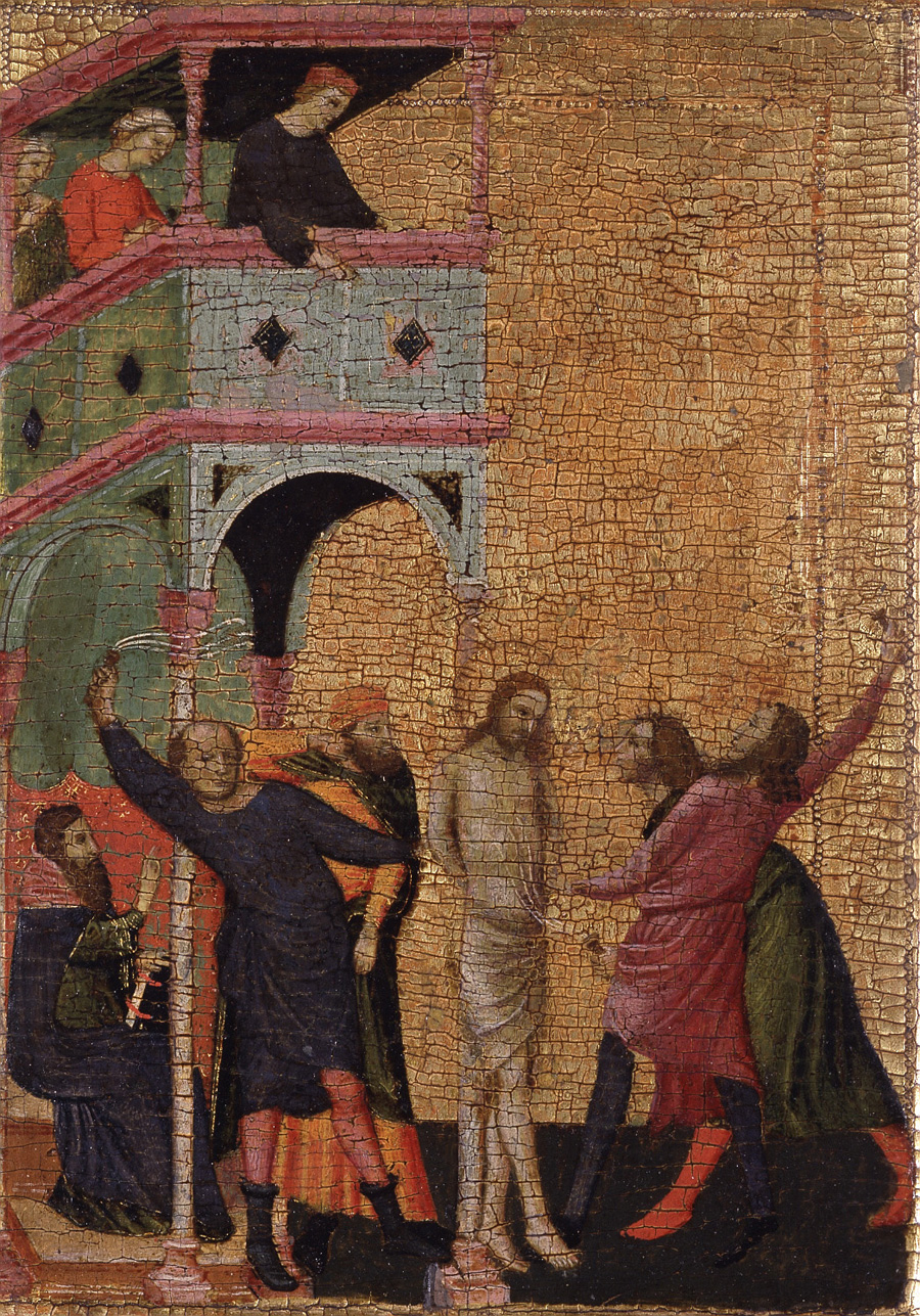Flagellazione, flagellazione di Cristo (dipinto, opera isolata) di Maestro del Dittico Cini (prima metà sec. XIV)