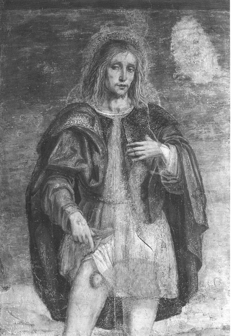 San Rocco, San Rocco (dipinto, frammento) di Ambrogio da Fossano detto Bergognone (sec. XV)
