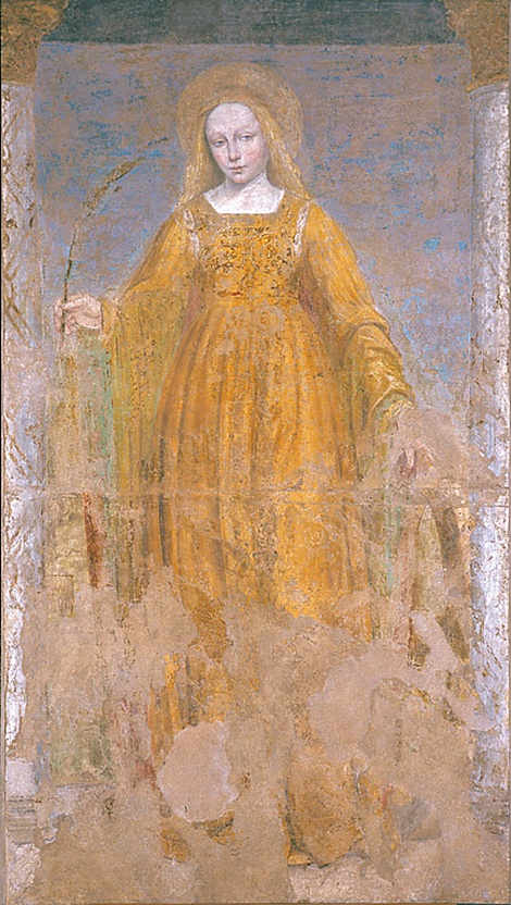 affreschi provenienti sa Santa Maria presso San Satiro, Santi (dipinto, ciclo) di Ambrogio da Fossano detto Bergognone (sec. XV)