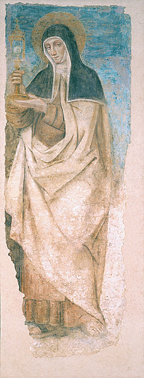 Santa Chiara, Santa Chiara (dipinto, frammento) di Ambrogio da Fossano detto Bergognone (sec. XV)