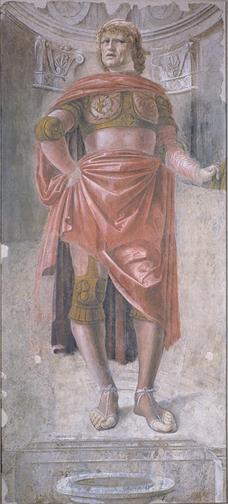 L'uomo dallo spadone, figura maschile con spadone (dipinto, frammento) di Bramante Donato (sec. XV)