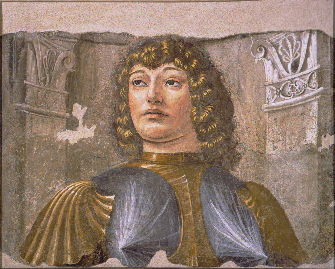 Uomo d'arme, figura maschile (dipinto, frammento) di Bramante Donato (sec. XV)