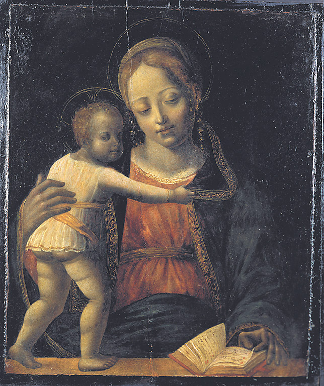 Madonna col Bambino, Madonna con Bambino (dipinto, opera isolata) di Butinone Bernardino (sec. XV)