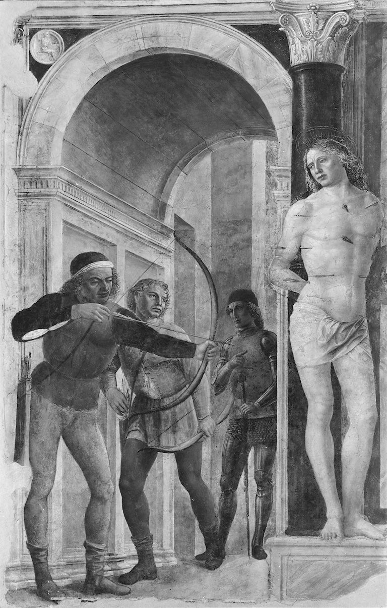 Martirio di San Sebastiano, martirio di San Sebastiano (dipinto, opera isolata) di Foppa Vincenzo (sec. XV)