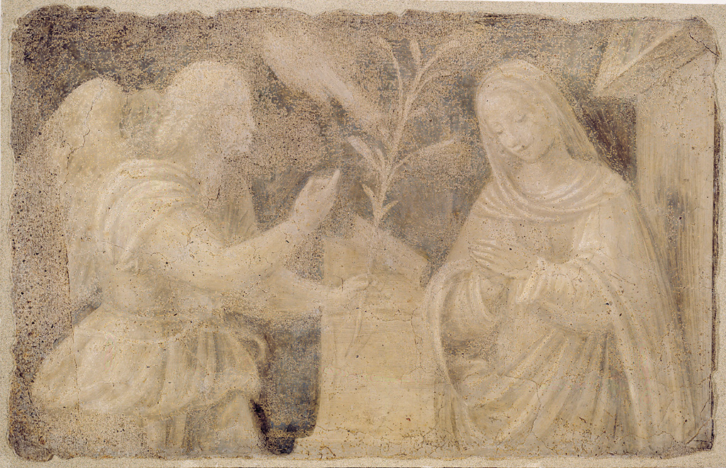 Annunciazione, Annunciazione (dipinto, frammento) di Luini Bernardino (maniera) (sec. XVI)