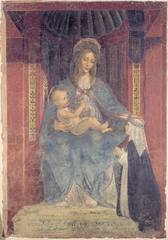 Madonna Cusani, Madonna con Bambino in trono e Santa Caterina da Siena (dipinto, ciclo) di Pseudo Boltraffio (sec. XVI)