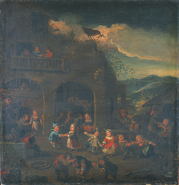 L'estate//Danza all'aperto, Estate (dipinto, serie) di Bocchi Faustino detto Bamboccio (sec. XVIII)