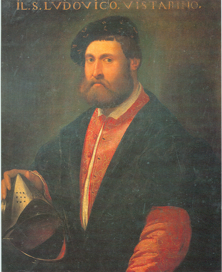 Ritratto del condottiero Ludovico Vistarini, ritratto d'uomo (condottiero Vistarini Ludovico) (dipinto, opera isolata) di Piazza Callisto (sec. XVI)