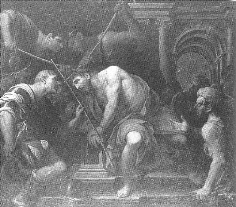 L'Incoronazione di spine, incoronazione di spine (dipinto, opera isolata) di Busca Antonio (sec. XVII)