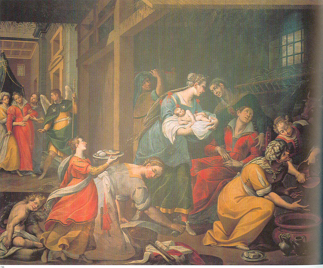 La Nascita di San Francesco d'Assisi, nascita di San Francesco d'Assisi (dipinto, opera isolata) di Della Rovere Giovanni Mauro detto Fiamminghino (sec. XVII)
