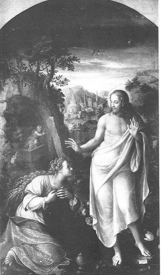 Noli me tangere, apparizione di Cristo risorto a Santa Maria Maddalena (dipinto, opera isolata) di Galizia Fede (sec. XVII)