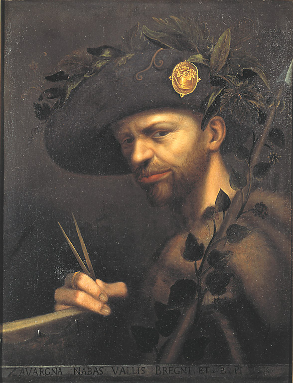 Autoritratto in veste di abate dell'Accademia della valle di Blenio, ritratto d'uomo in veste di abate dell'Accademia della valle di Blenio (dipinto, opera isolata) di Lomazzo Giovan Paolo (sec. XVI)