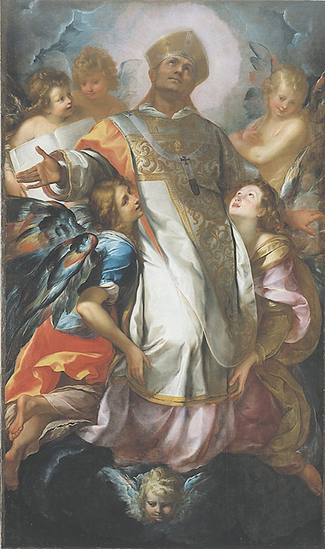 San Carlo in gloria, San Carlo in gloria (pala d'altare, opera isolata) di Procaccini Giulio Cesare (sec. XVII)