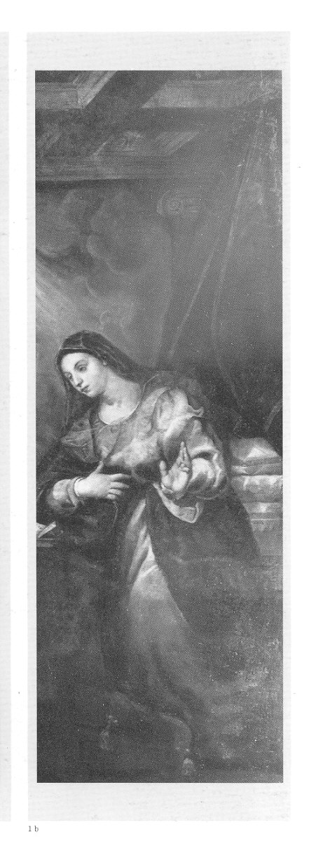 Vergine annunciata, Madonna annunciata (dipinto, frammento) di Michieli Andrea detto Andrea Vicentino (sec. XVI)