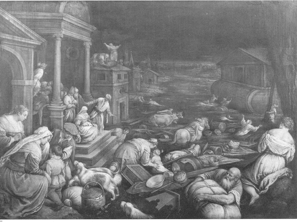 Diluvio Universale, Diluvio universale (dipinto, serie) di Dal Ponte Leandro detto Leandro Bassano (bottega) (sec. XVI)