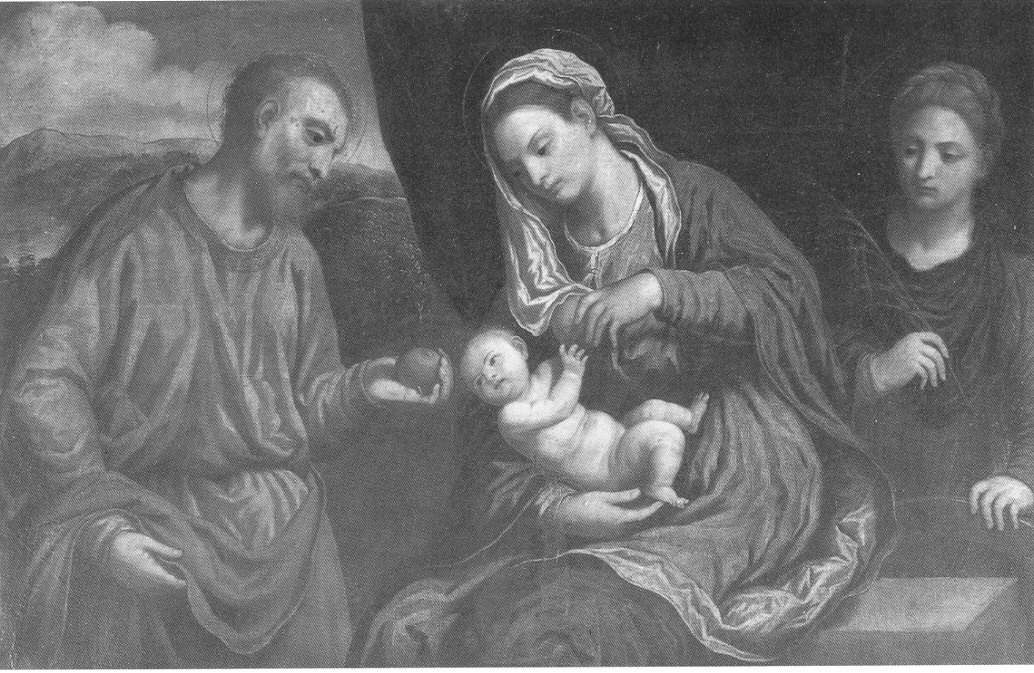La Sacra Famiglia con Santa Caterina d'Alessandria, Sacra Famiglia con Santa Caterina d'AlesSandria (dipinto, opera isolata) di Bordone Paris (sec. XVI)