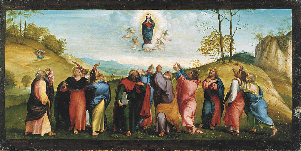 Assunzione della Vergine, assunzione della Madonna (dipinto, opera isolata) di Lotto Lorenzo (sec. XVI)