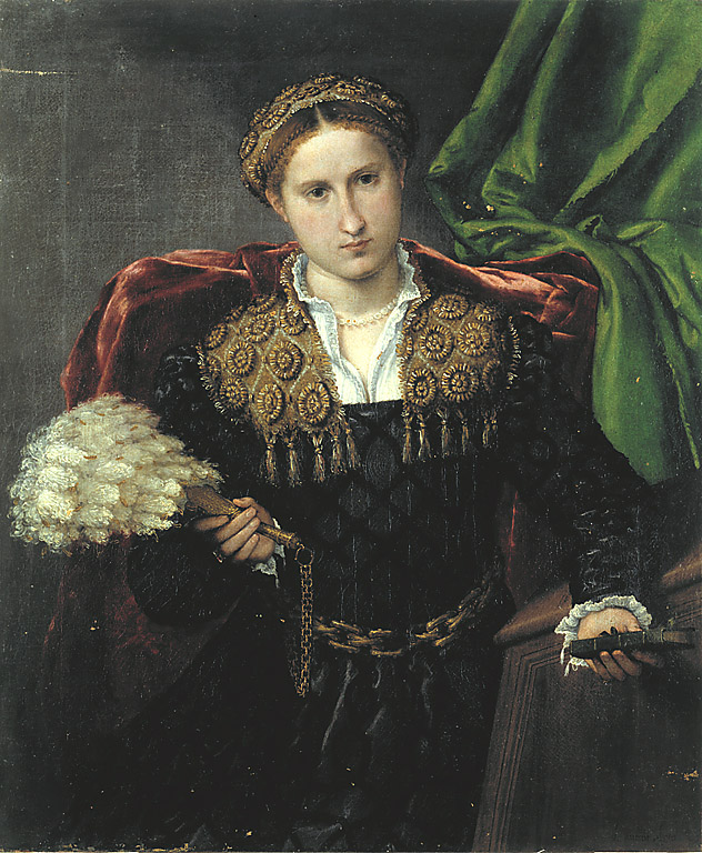 Ritratto di Laura da Pola, ritratto di donna (dipinto, opera isolata) di Lotto Lorenzo (sec. XVI)