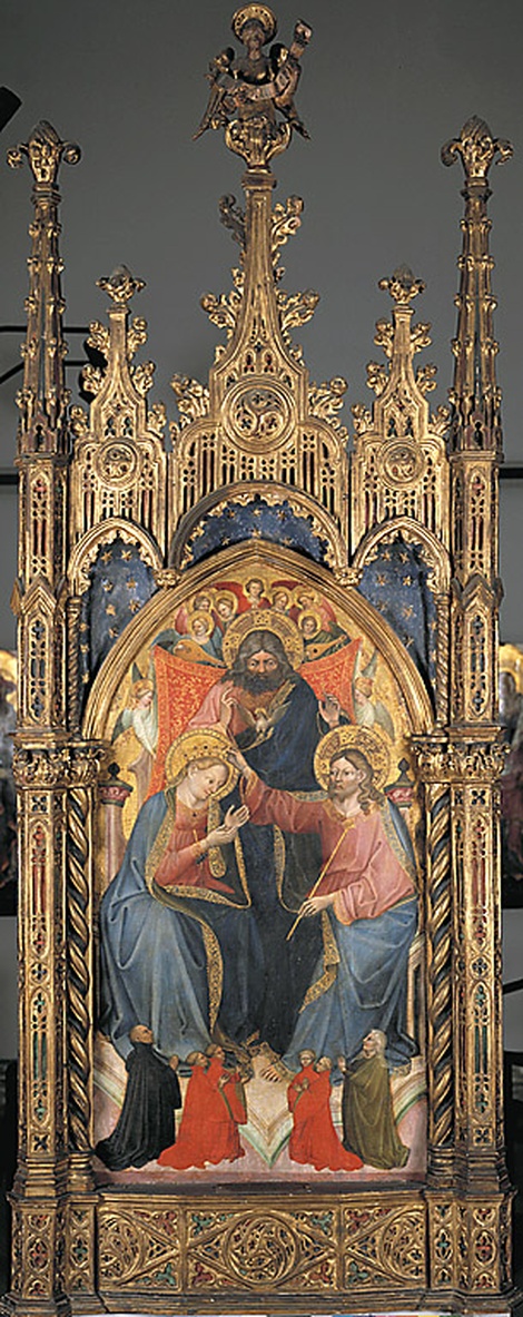 Incoronazione della Vergine, incoronazione di Maria Vergine (dipinto, opera isolata) di Niccolò di Pietro detto Nicolaus Paradixi (secc. XIV/ XV)