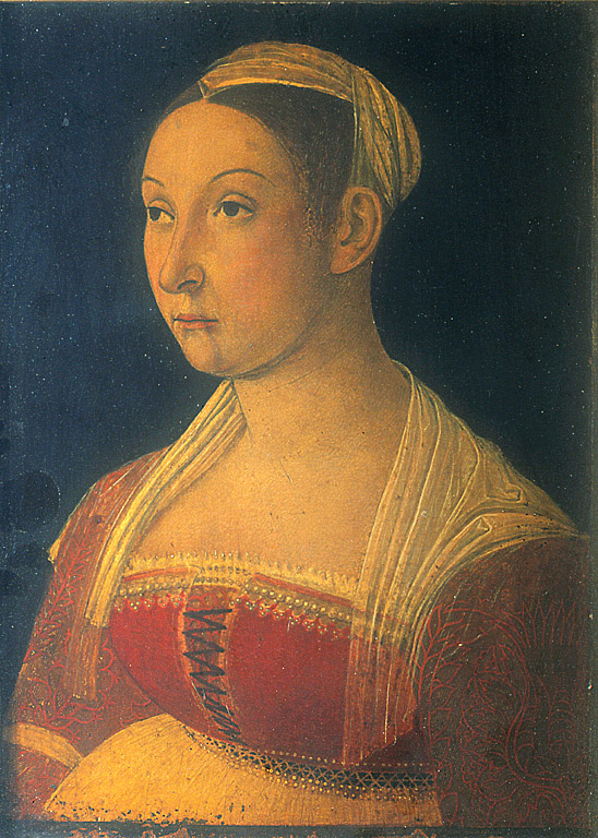 Ritratto della madre, busto femminile (dipinto, opera isolata) - ambito veneziano (sec. XV)
