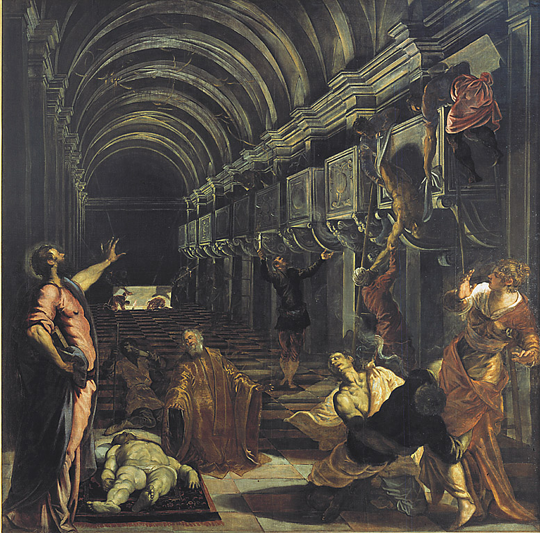 Il Ritrovamento del corpo di San Marco, ritrovamento del corpo di San Marco (dipinto, opera isolata) di Robusti Jacopo detto Tintoretto (sec. XVI)