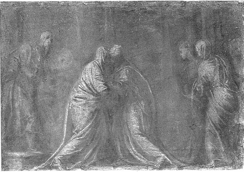 Visitazione, visitazione (dipinto, frammento) di Caliari Paolo detto Veronese (bottega) (sec. XVI)
