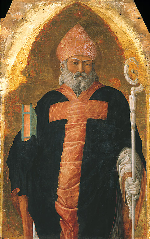 San Massimo vescovo, San Massimo vescovo (scomparto di polittico, frammento) di Mantegna Andrea (sec. XV)