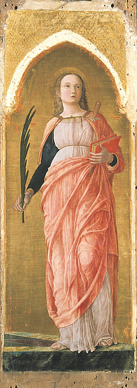 Santa Giustina, Santa Giustina (scomparto di polittico, frammento) di Mantegna Andrea (sec. XV)