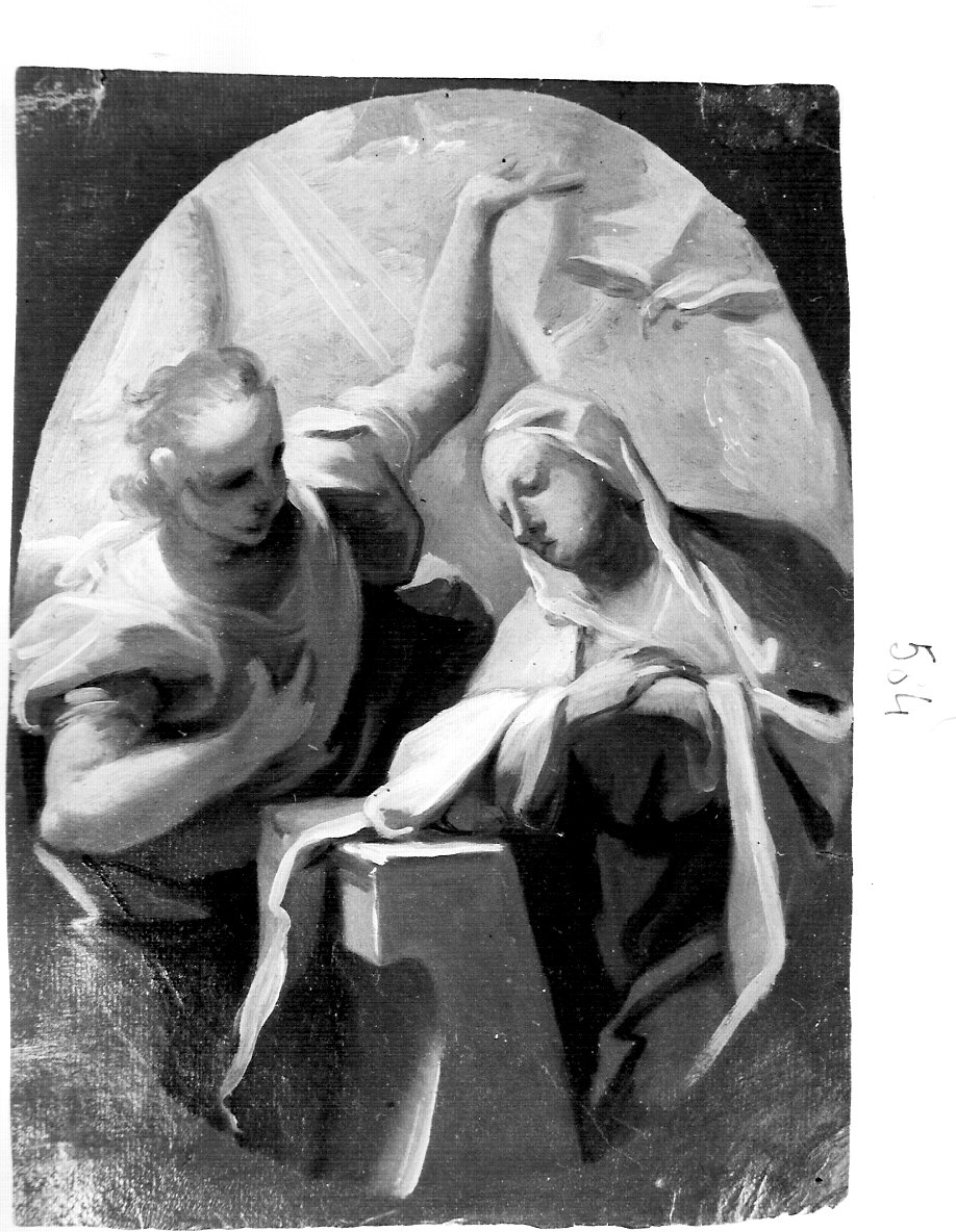 Annunciazione, Annunciazione (dipinto, opera isolata) di Ligari Pietro (attribuito) (secondo quarto sec. XVIII)