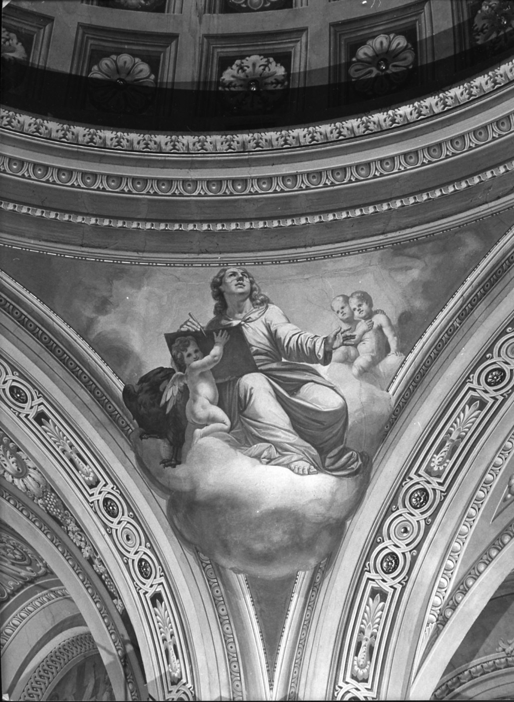 San Giovanni Evangelista (dipinto murale, elemento d'insieme) di Valtorta Giovanni (sec. XIX)