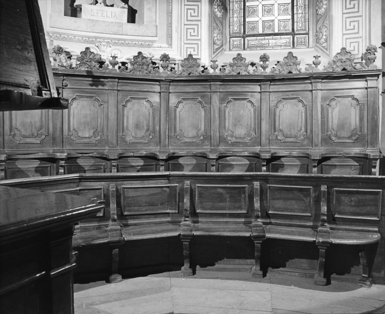 stalli del coro, insieme - bottega lombarda (sec. XIX)