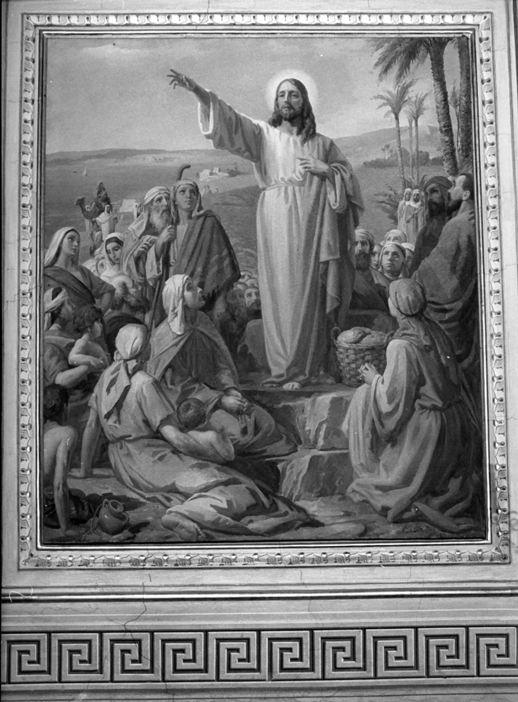 Cristo che predica alle folle (dipinto, opera isolata) di Villa Antonio (sec. XX)