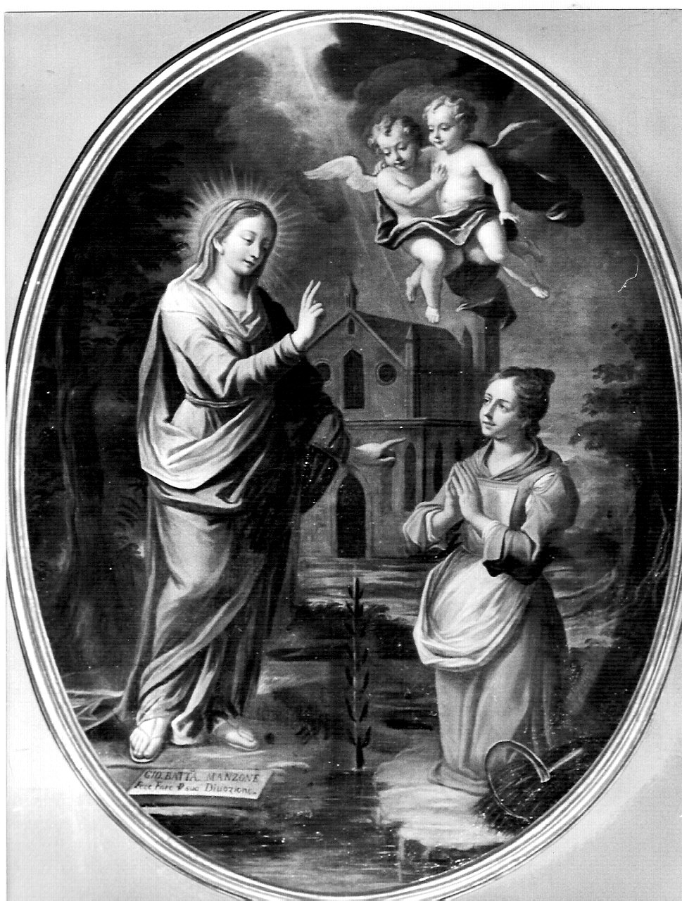 la Madonna di Caravaggio (dipinto, opera isolata) - ambito lombardo (sec. XVIII)