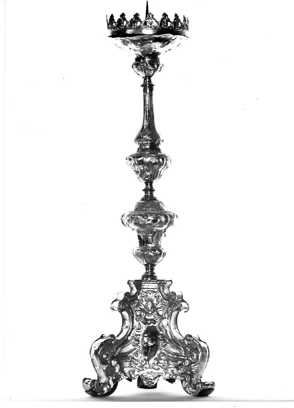 candeliere d'altare, serie - bottega lombarda (sec. XVIII)